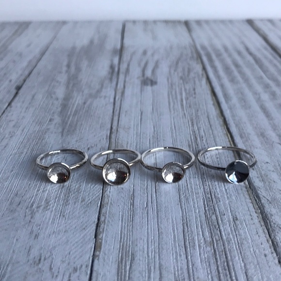 ONE Handmade Oxidized Sterling Silver Cup Ring - Picture 3 of 8